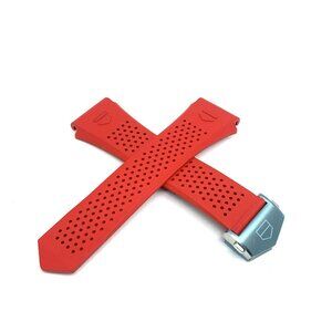 Tag Heuer Connected Men's Watch Replacement Band Red Rubber Strap 22/26mm Lug